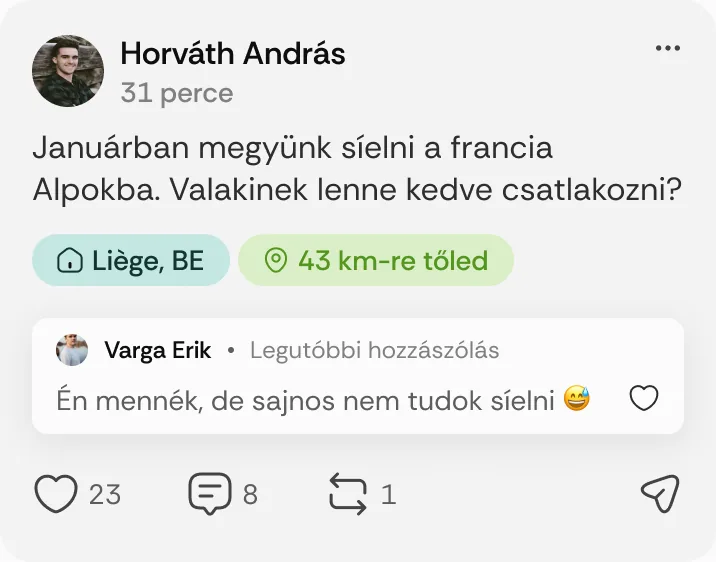 Horváth András posztja: „Januárban megyünk síelni a francia Alpokba.”