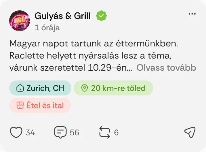 Gulyás & Grill posztja: „Magyar napot tartunk az éttermünkben.”