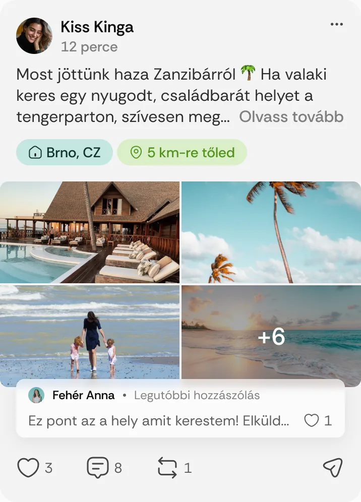 Kiss Kinga posztja: „Most jöttünk haza Zanzibárról”