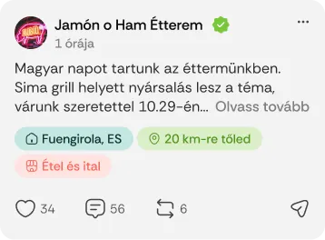 Jamón o Ham Étterem magyar napja Fuengirolán