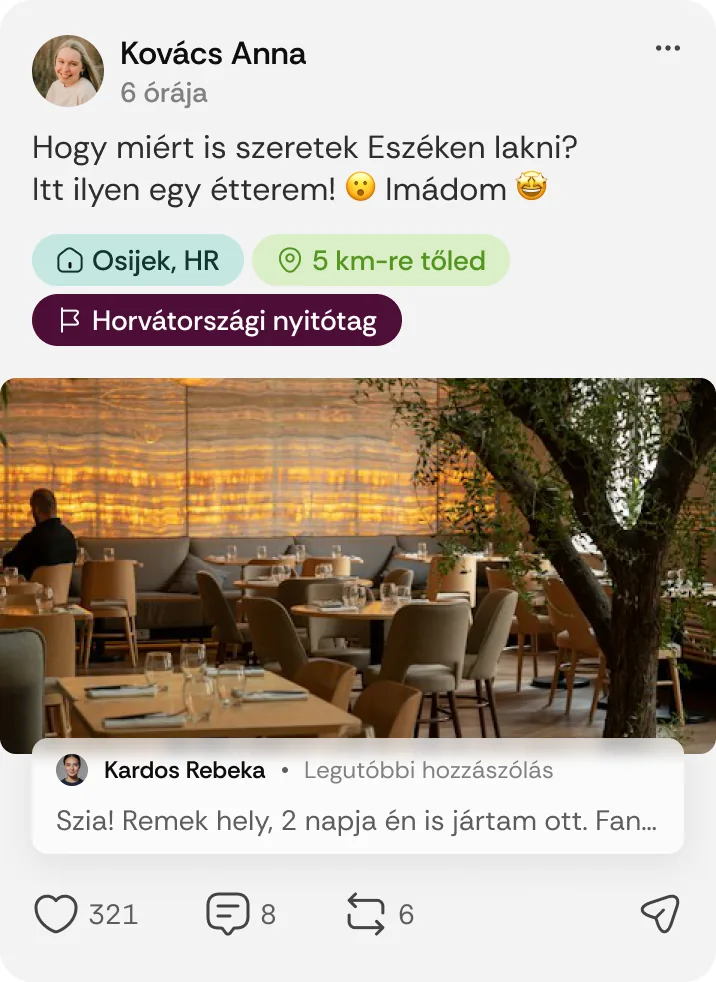 Nyitótag jelvény a posztokon