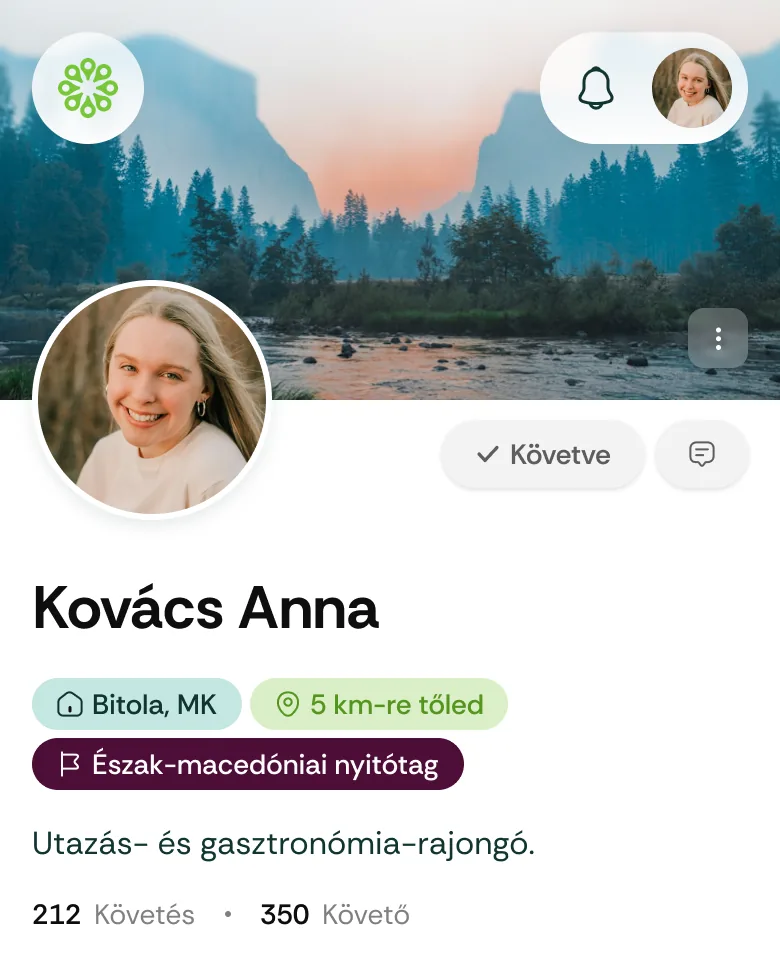 Nyitótag jelvény a profilon