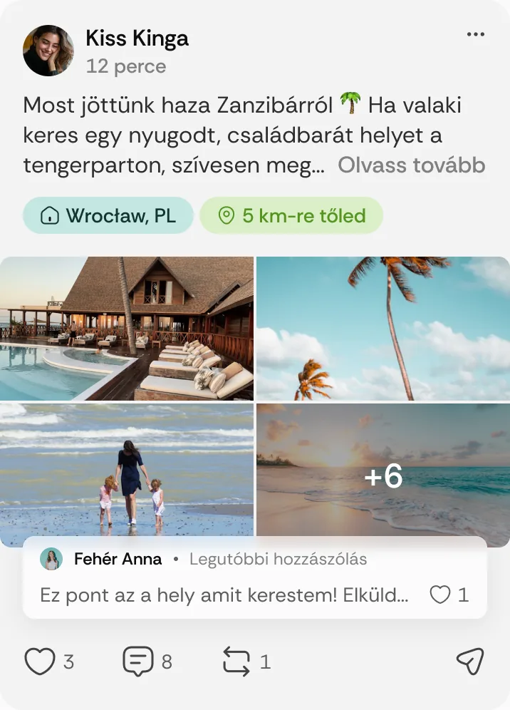 Kiss Kinga posztja: „Most jöttünk haza Zanzibárról”