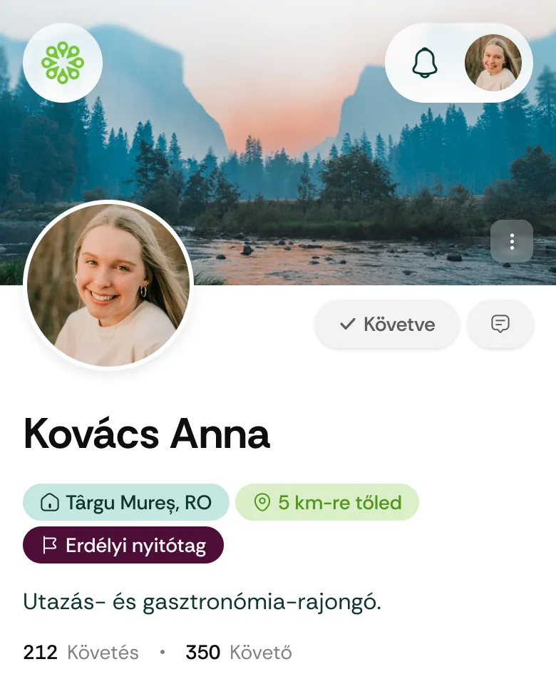 Nyitótag jelvény a profilon