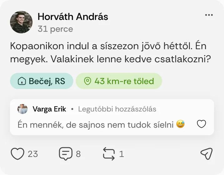 Horváth András posztja: „Kopaonikon indul a síszezon jövő héttől.”