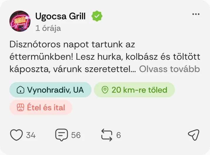 Ugocsa Grill posztja: „Disznótoros napot tartunk az éttermünkben!”